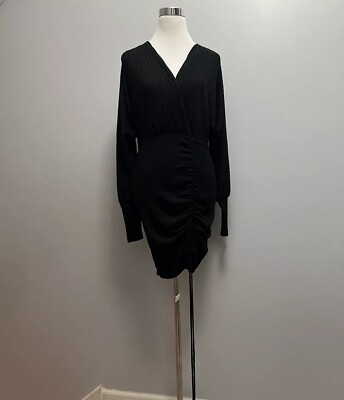 LA BANGA Black Long Sleeve Drawstring Dress Sz L | eBay LA BANGA Black Long Sleeve Drawstring Dress Sz L | eBay