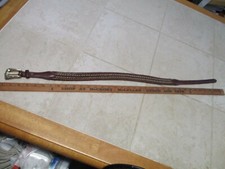 New Justin Leather Brown Belt 28 771BR Woven Weave Cowboy Unisex Western B57