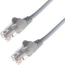 RJ45 CAT5 Network Ethernet Grey Cable LAN Internet Connect PC Laptop - 18Meters