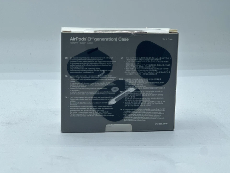Estuche deportivo Incase AirPods Pro (3.ª generación) Reform negro voltio negro NUEVO Foto 2 de 3