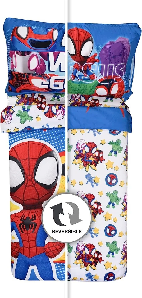 Juego de sábanas para niños pequeños Marvel Spidey & His Amazing Friends - Juego de ropa de cama de 3 piezas Foto 2 de 4