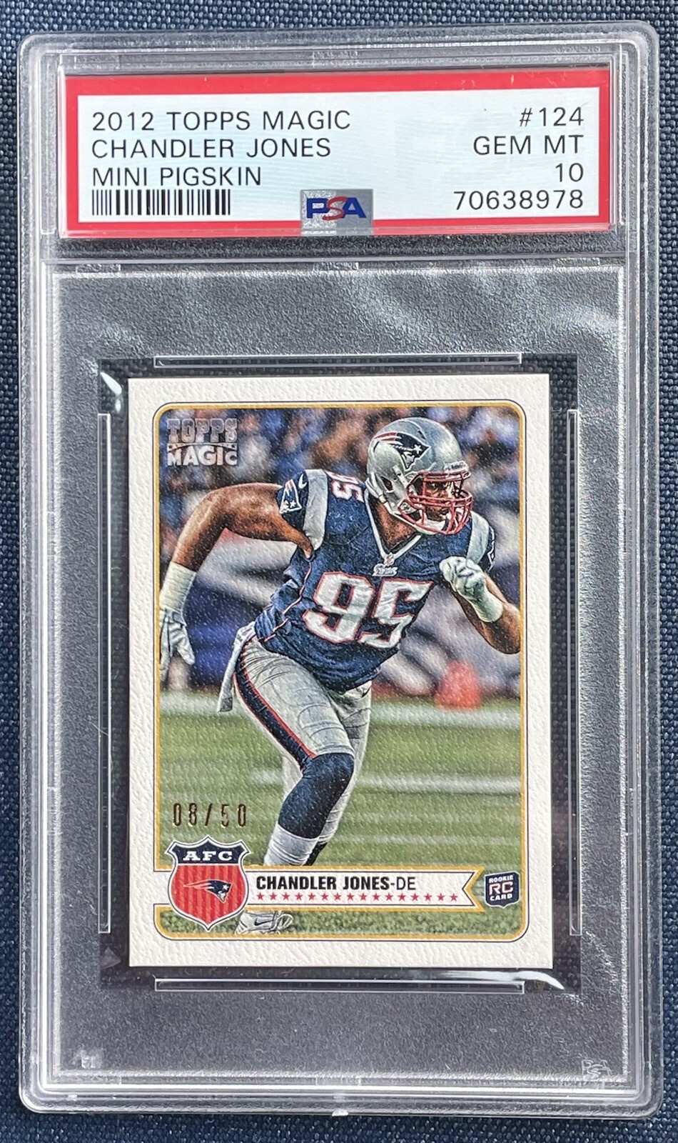 Chandler Jones Topps Magic #124 Mini Pigskin
