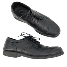 Mens Rockport Hydro Shield Essential Shoes Black Lace Up Leather Sz 10 W 1984