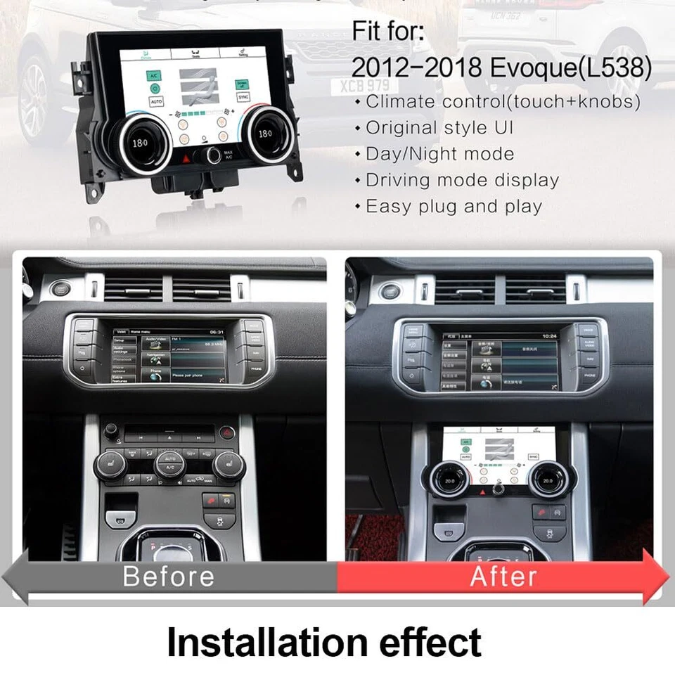 Update LCD Screen AC Air Climate Control for Land Rover Range L538 2012-2018 Foto 3 de 4
