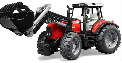 Bruder 02042 ,,Massey Ferguson 7480 mit Frontlader,, Traktor Bruder bworld NEU