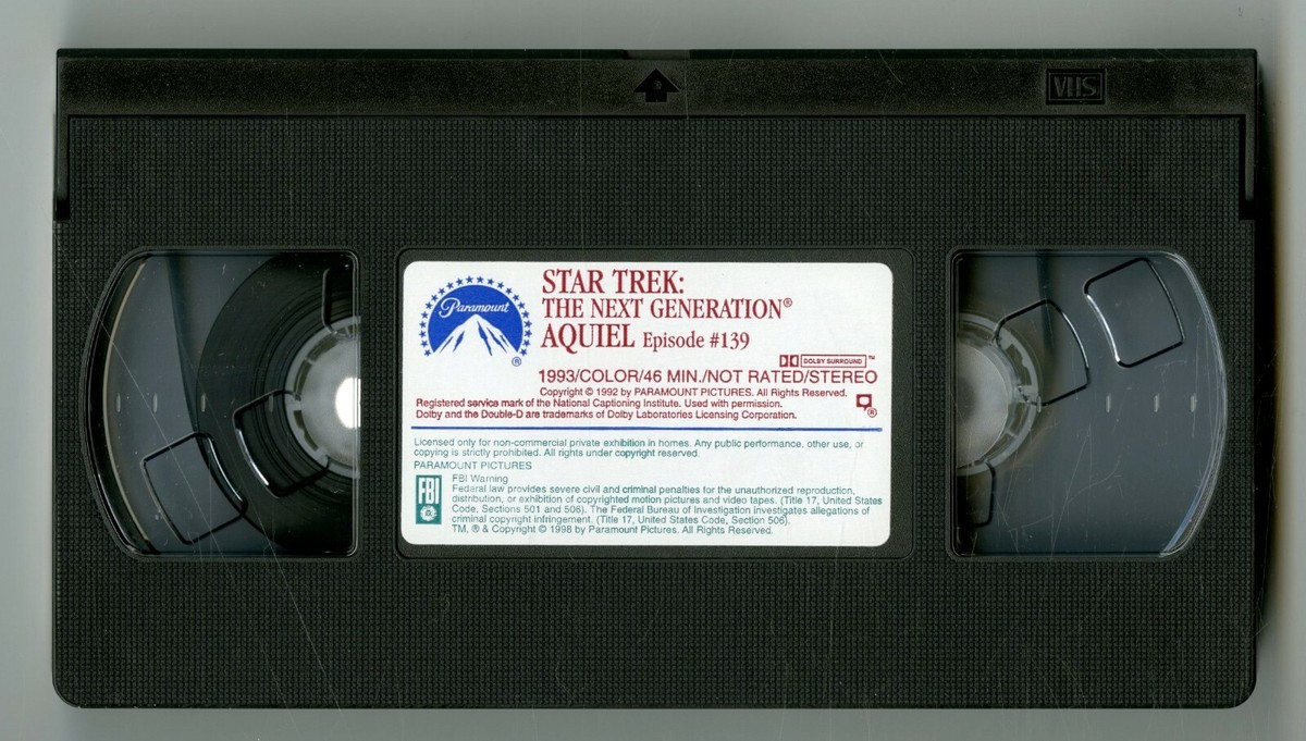 Star Trek: The Next Generation-Episode 139- Aquiel (VHS,1998) | eBay 
