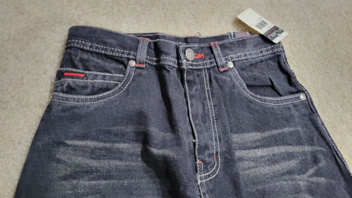 Vintage FUBU Athletics Sports Kids Denim Black Jeans Pants Embroidered Size 10 - Picture 3 of 9
