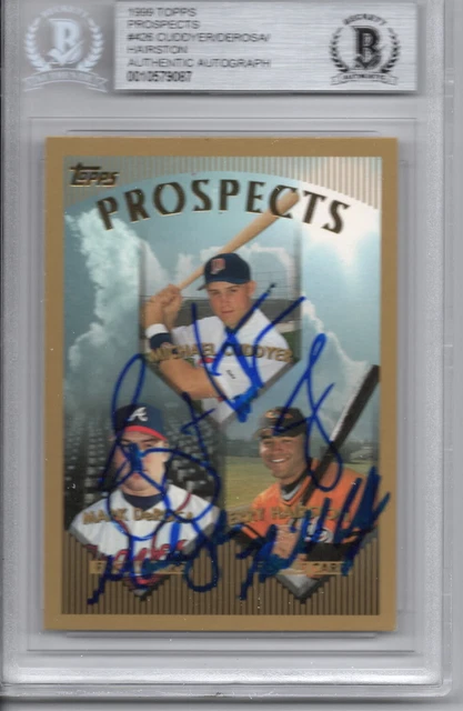 Michael Cuddyer / DeRosa / Hairston Jr Signed 1999 Topps - Beckett BAS