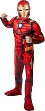 Marvel Iron Man Official Youth Costume for Kid with Plastic MASK, Size M 8-10x