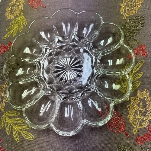 Anchor Hocking Presence Glass Deviled Egg Plate Presence Gorgeous plate 10 in