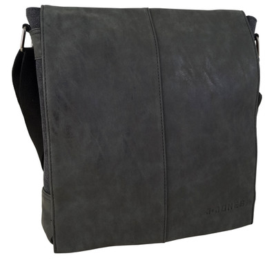 Canvas Messenger Bag Umhängetasche Unisex DIN A4 Tasche Schwarz Herren Damen