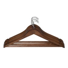Better Homes  Gardens Solid Walnut Wood Suit Hangers for Adult, 60 Pack