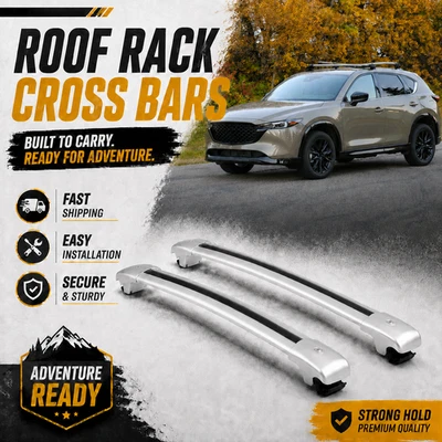 2PCS Roof Rack Cross Bars Cargo Carrier Fits For Mazda CX-5 2017-2023 ALU - Image 1 of 4