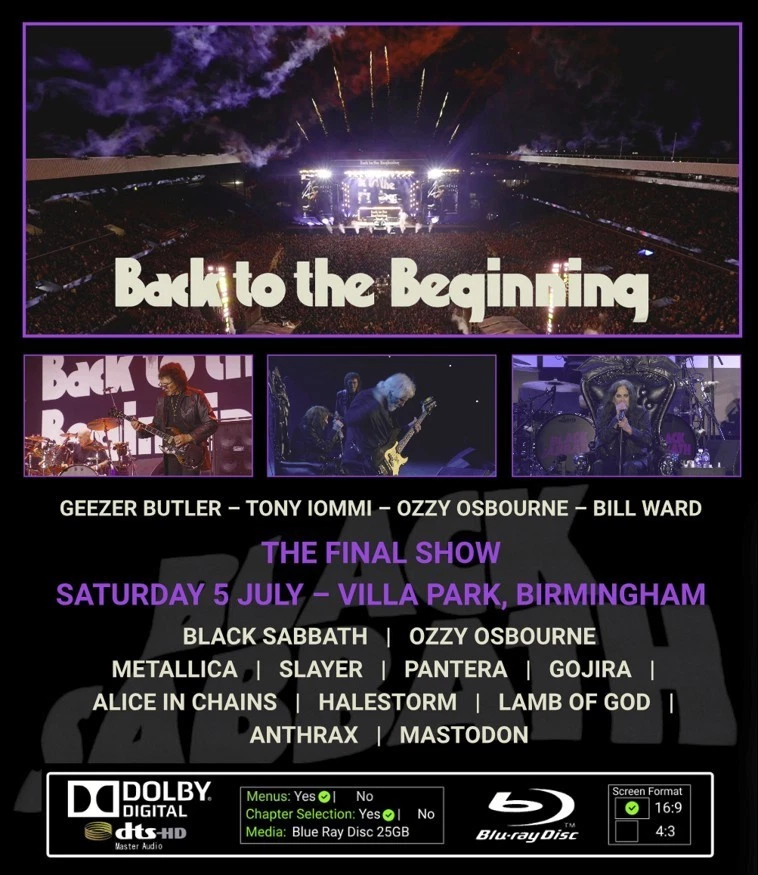 OZZY & BLACK SABBATH Back to the Beginning The Final Show 2025 (2 BLU-RAY SET) - Image 4 of 4