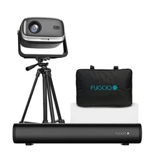 Fugoo Outdoor Projector & Soundbar Bundle with Tripod & 120" Foldable Screen