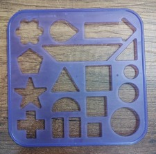 Vintage Tuppertoys 1987 Stencil Art Shapes Tupperware A14