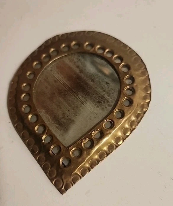 Art Deco Vintage Mirror Small Wall Decor, Handheld, Art Mirror Decor - Image 3 of 4