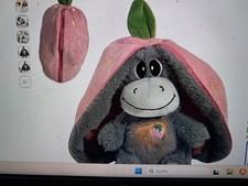 Stofftier NEU Esel grau atmend