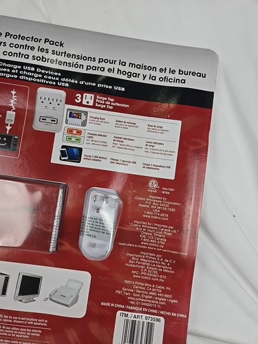 LOT DE 2 PIÈCES PRIME Pack de protection contre les surtensions maison et bureau - Photo 11/12