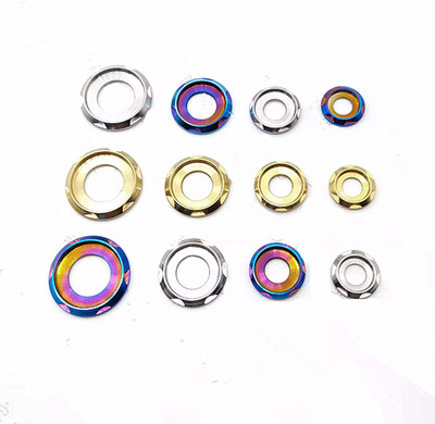 10 Pcs Titanium Washers Ti M5/M6/M8/M10 Spacer Gasket for Bicycle Motorcycle Car