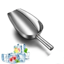 Ice Scoop 24 Oz 11 Inch Stainless Steel Metal Food Scooper Kitchen Bar Silver
