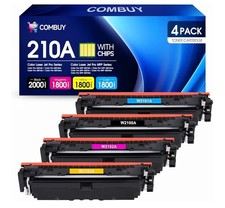 COMBUY 210A Toner Cartridges 4 Pack 210X Replacement for HP 210A W2100A 210X W21