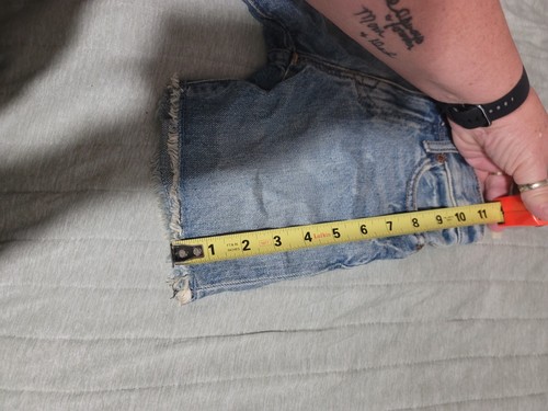 Ralph Lauren Polo Shorts Girls Size 4 Blue Frayed Hem Cutoff Playful Denim - Picture 8 of 8