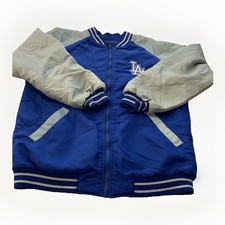 VTG Y2K  05 Majestic Los Angeles Dodgers Reversible Bomber Jacket MLB Sz Y 14/16