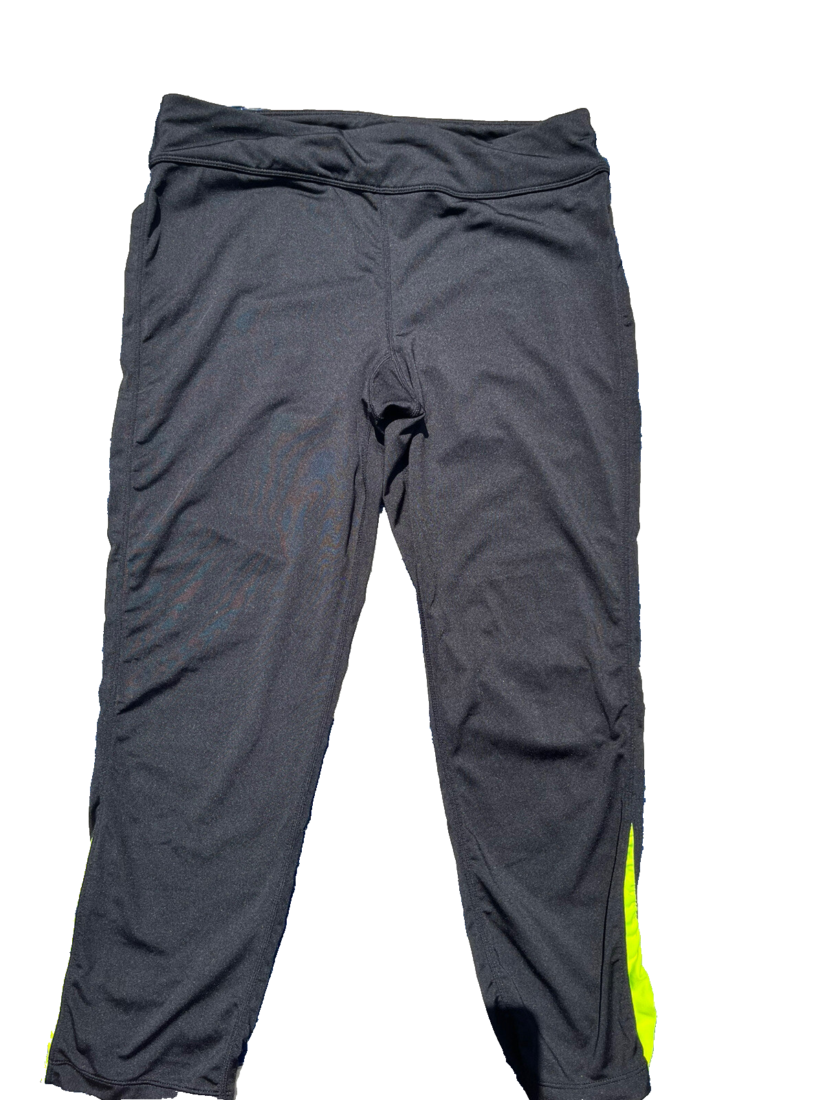 Leggings donna FILA nero giallo bordo Capri tg. L