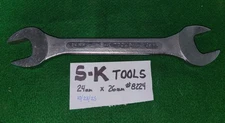 S-K  TOOLS Vintage 24mm x 26mm Open End Wrench #8224 FREE Shipping - Made in USA