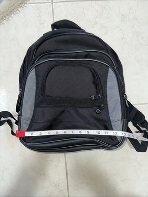 New Black Backpack  Padded Straps 4 Zip Compartments Pockets