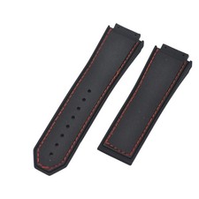 F1 King Power 29x24mm Black Rubber Watch Strap For Hublot