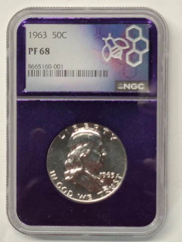 1963 50c Franklin NGC PF 68 Proof Silver Half Dollar 50c Beautiful 🔥 🔥