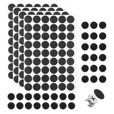 216Pcs Screw Hole Stickers and 200Pcs 11mm Screw Cover Caps, Black