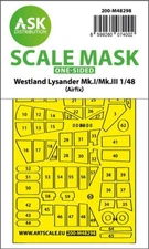 1/48 Artscale Lysander Mk.I / Mk.III one-sided express fit mask for Airfix