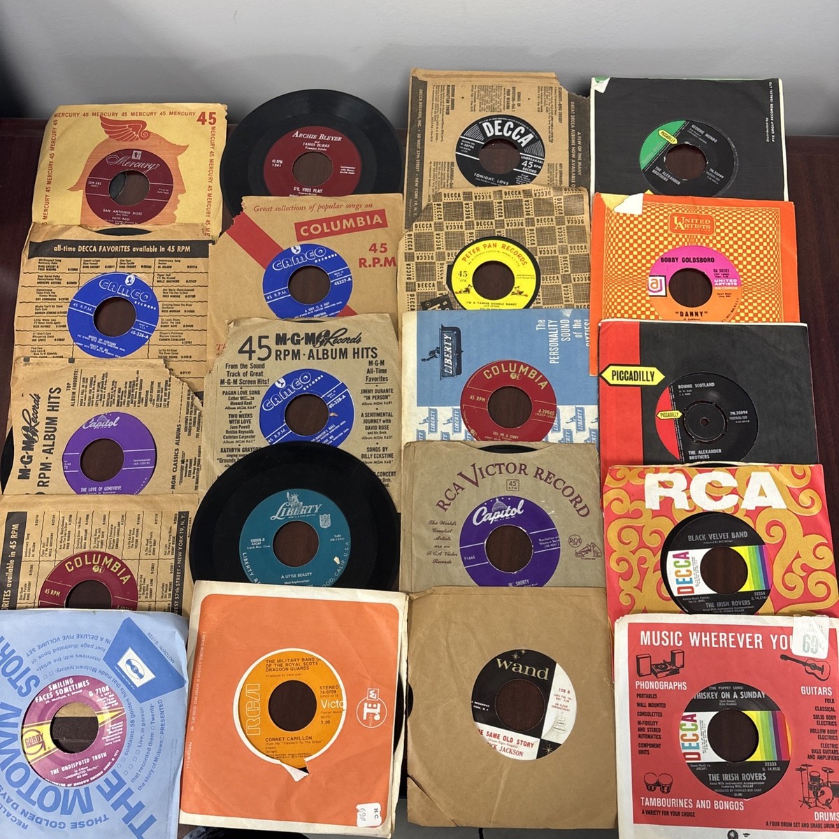 Lot Of 20 Vintage 45 RPM 7