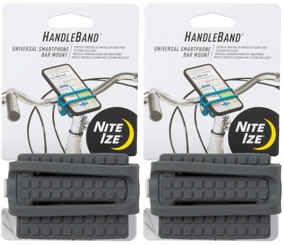 Nite Ize HandleBand Universal Smartphone Bar Mount - Charcoal (2-Pack)