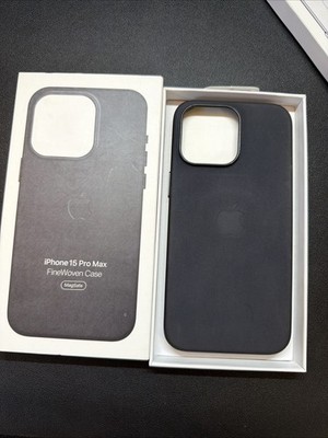 GENUINE Apple iPhone 15 Pro Max FineWoven Black Case with MagSafe