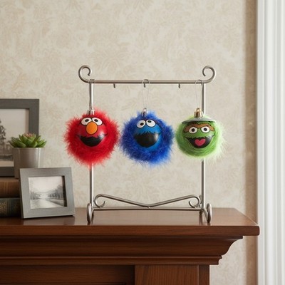 Sesame Street 3D Shatterproof Ornaments Elmo Cookie Monster and Oscar the Grouch