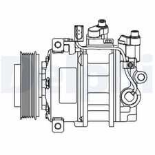 DELPHI Kompressor Klimaanlage CS20546 für AUDI 8E5 A4 B6 8E2 Avant quattro FSI