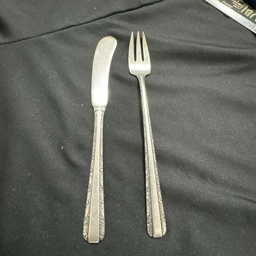 Towle Candlelight Sterling Silver Butter Spreading Knife and Olive Fork Set Of 2