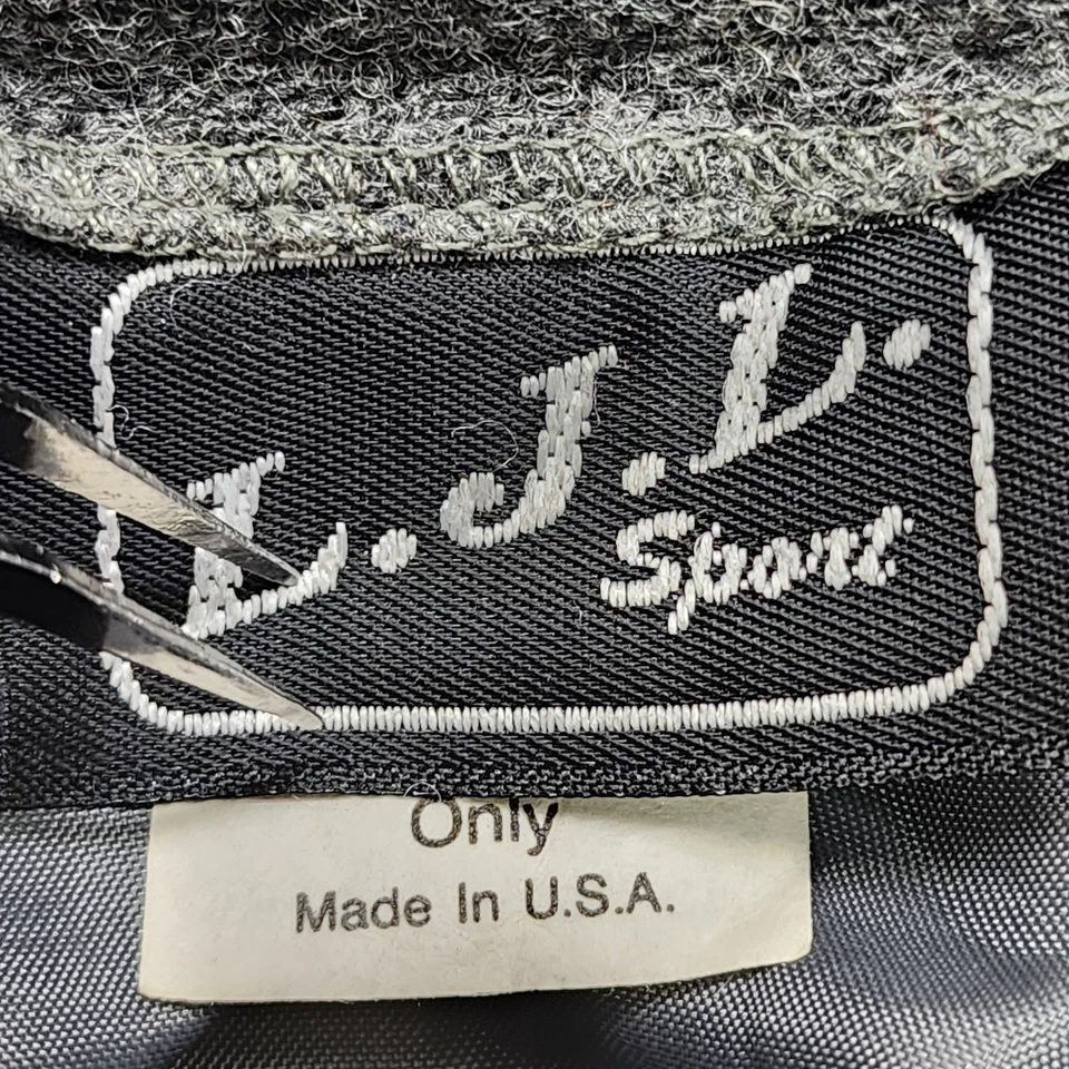 Винтажный L.J.L. Спортивная юбка женщин 6 серый шерсти карандаш Midi назад молнии вентилируемый кромки - Изображение 4 из 4