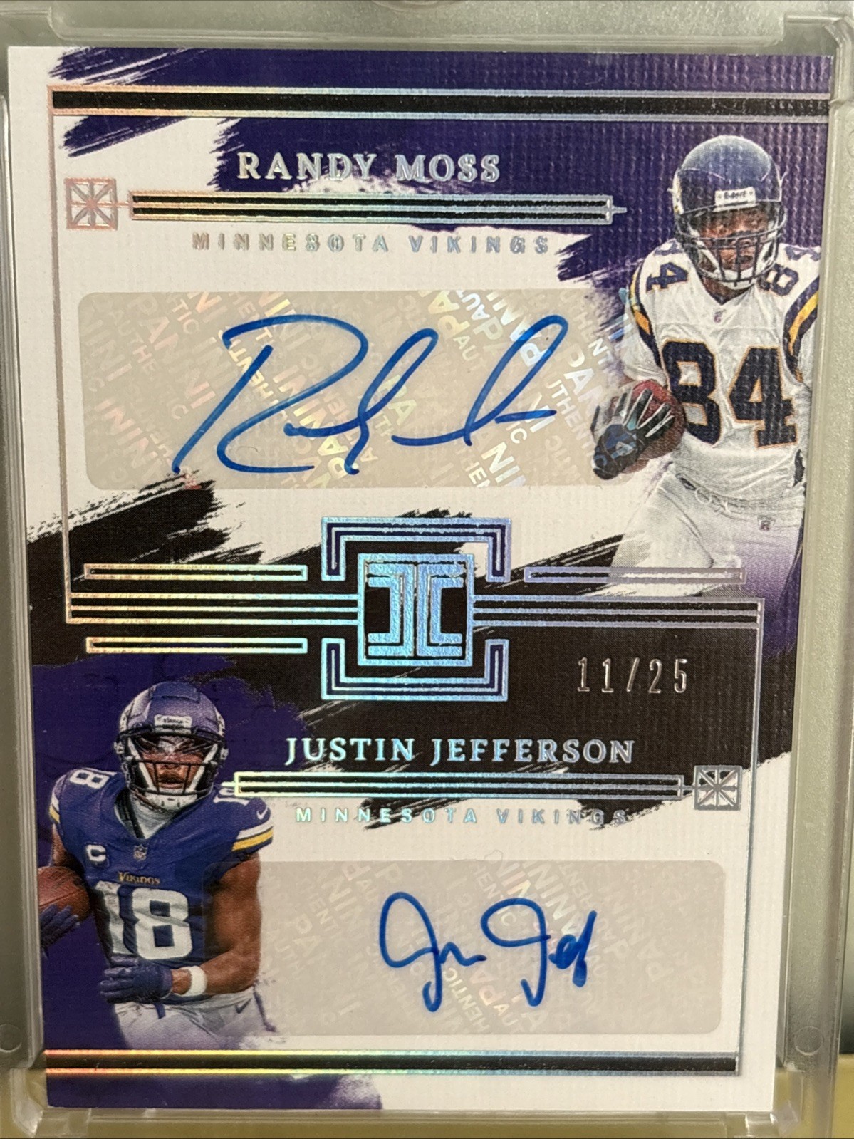 2024 Panini Impeccable - Inkpeccable Duals Randy Moss Justin Jefferson #4 /25