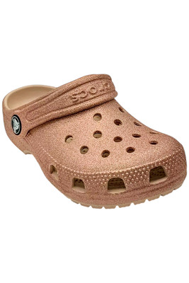 Crocs Toddler Girl's Classic Glitter Clog Quartz