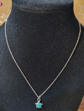 Plunder Design Trendy Fashion Jewelry Turtle Delicate Turquoise Chain Necklace