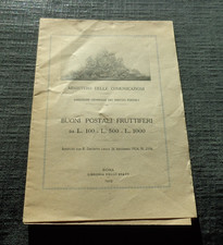 FASCISMO 1925 BUONI POSTALI FRUTTIFERI OPUSCOLO INFORMATIVO D'EPOCA 