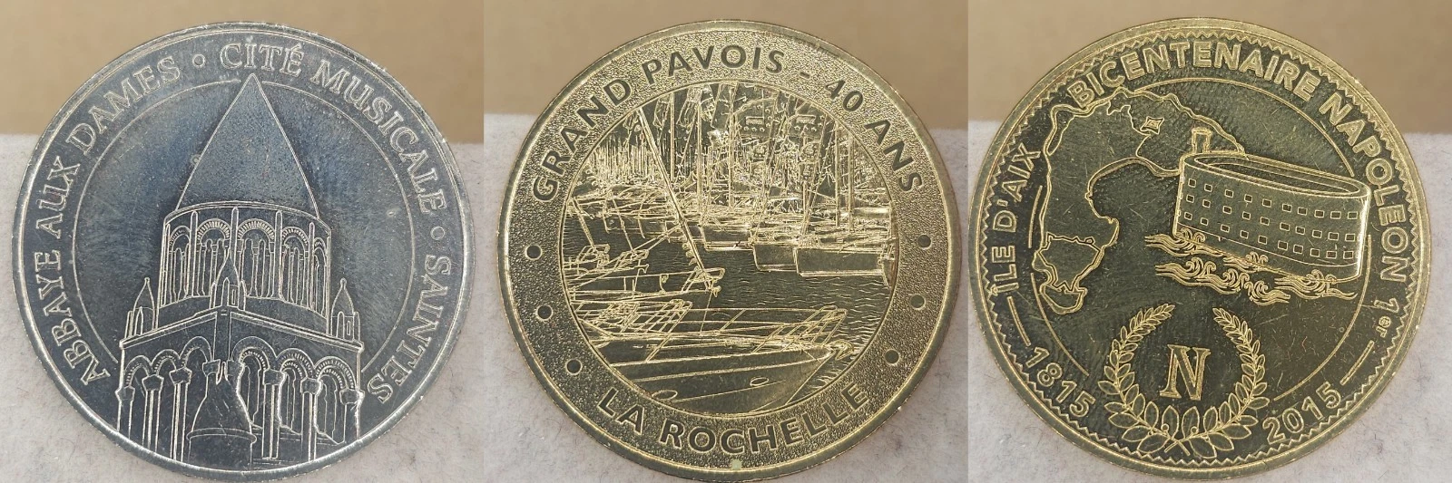 Charente-Maritime 17 - Lot Jetons Touristiques Médailles Monnaie de Paris