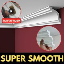 COVING Polystyrene SUPER SMOOTH CORNICE HL120 104x104mm 2M Ceiling Lightweight