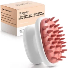 KAMEDIS Scalp Massager Brush - Silicone Gentle Scalp Scrubber, Exfoliator & Hair