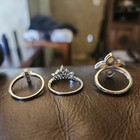 RS Covenant Rings Lot of 3 sz 10 Silver/Semi-precious Stones / pearl — photo 5